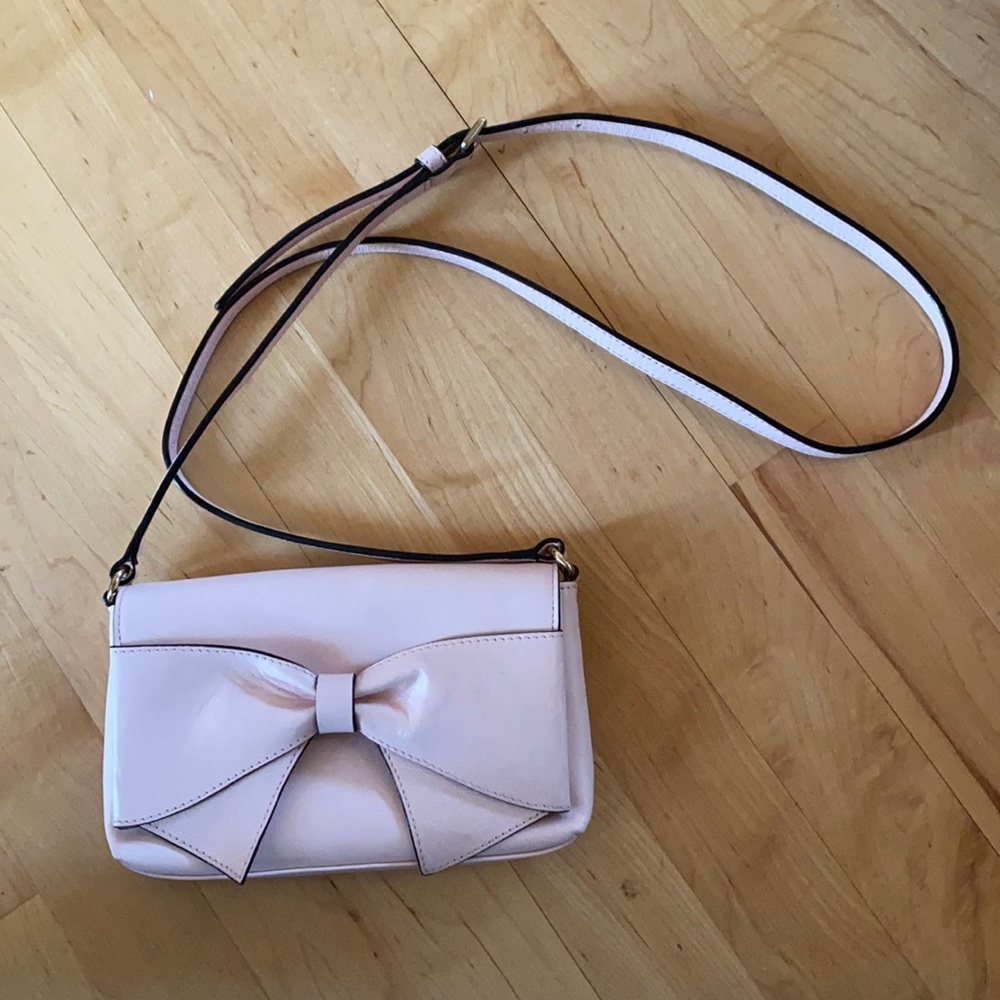 Kate Spade Pink Leather Bow Crossbody Bag